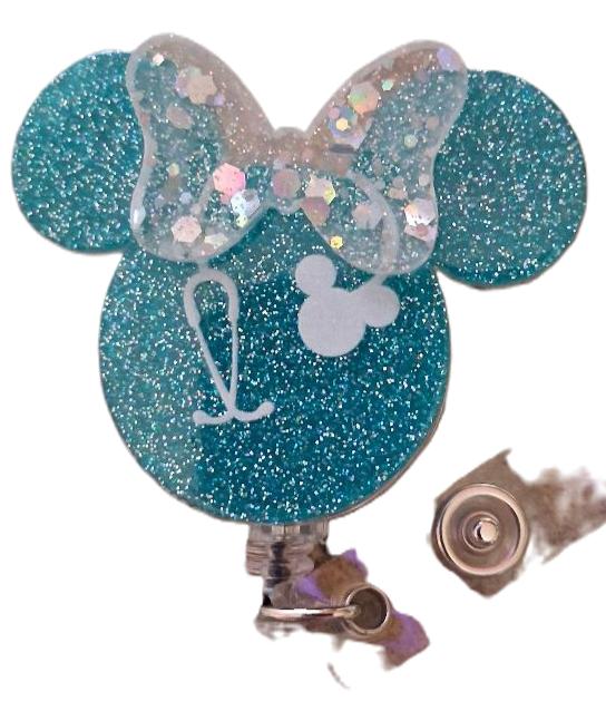 Teal Minnie Badge Reel